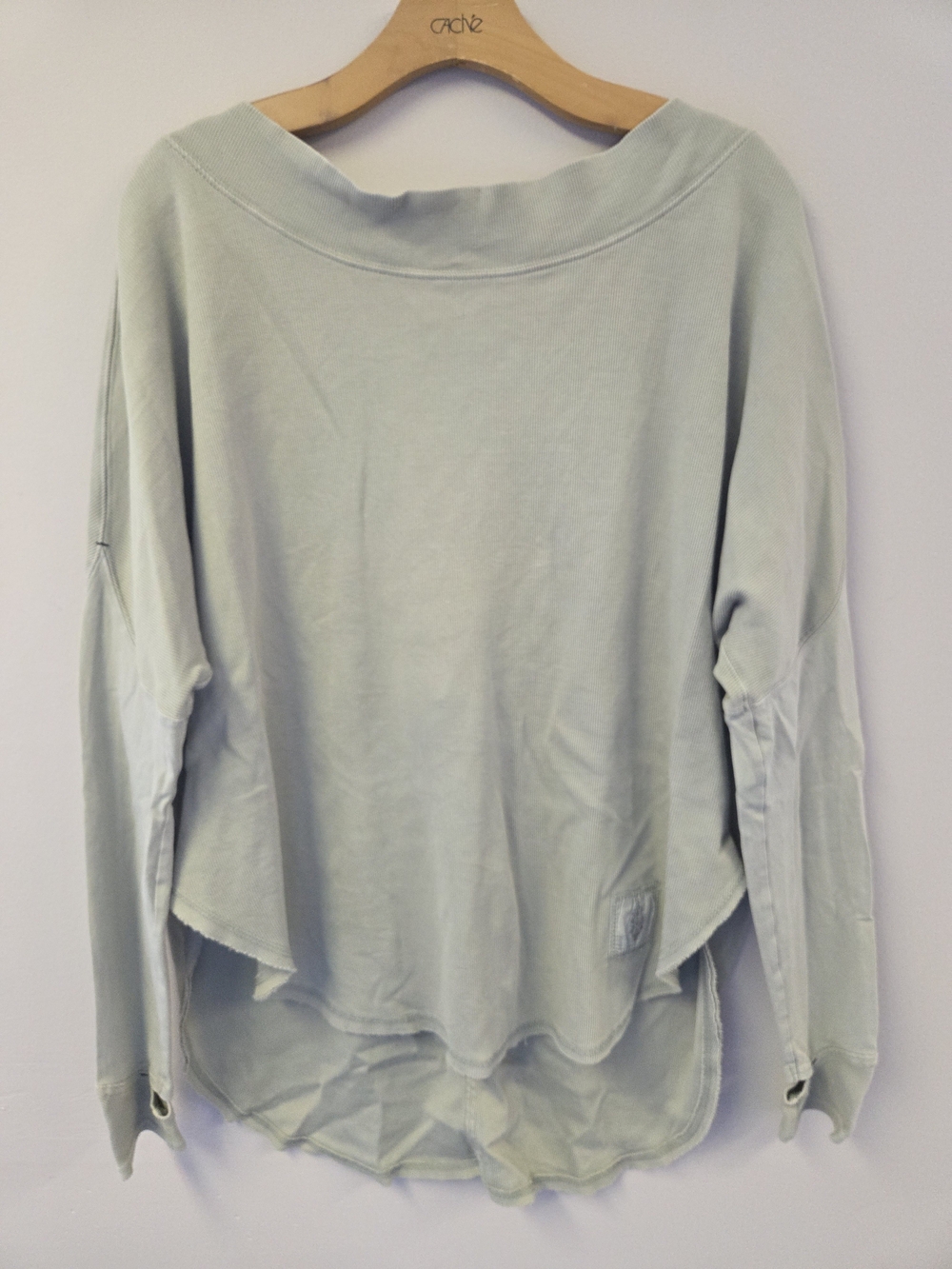 Free People Light Sage Green Oversized Pullover Sweater